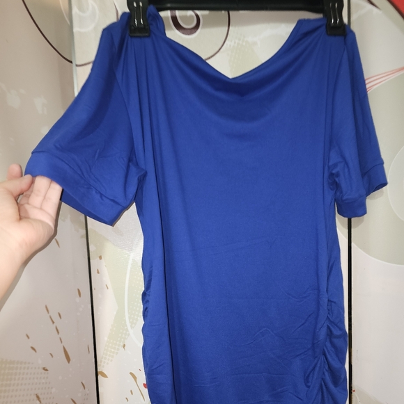 Blue Maternity Dress - Picture 3 of 8